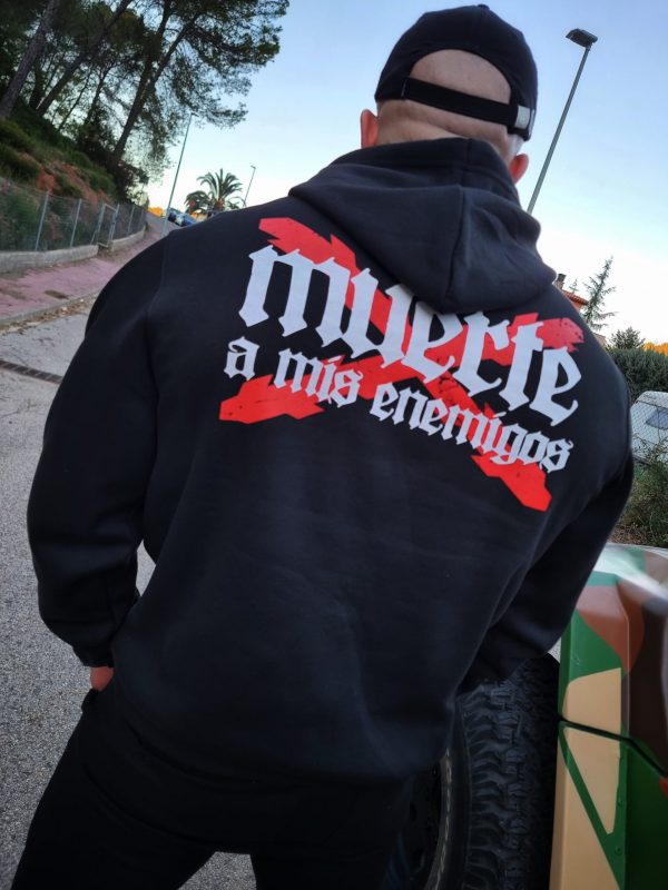 Sudadera Muerte a mis enemigos - Imagen 4
